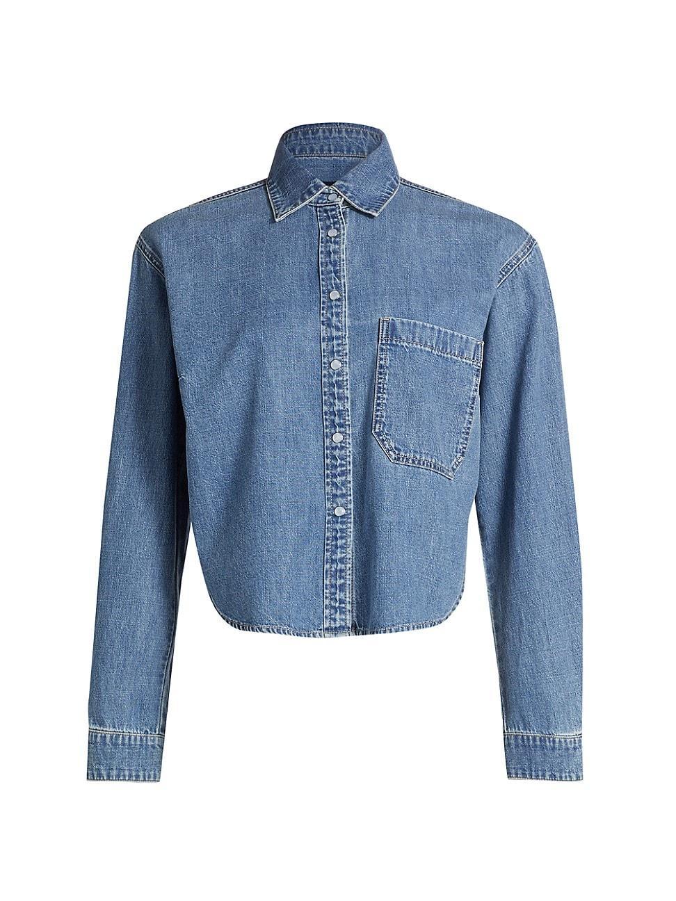 Womens Aderes Denim Long-Sleeve Shirt Product Image