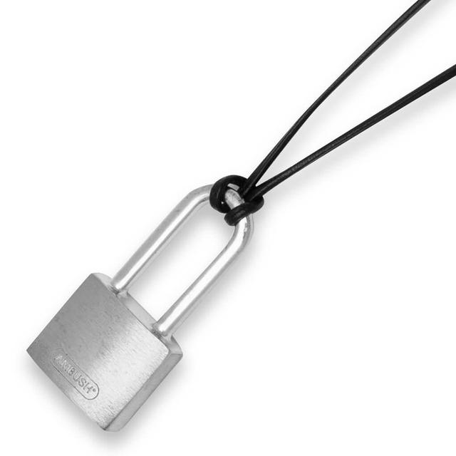 Small Padlock Necklace - Silver Male Product Image