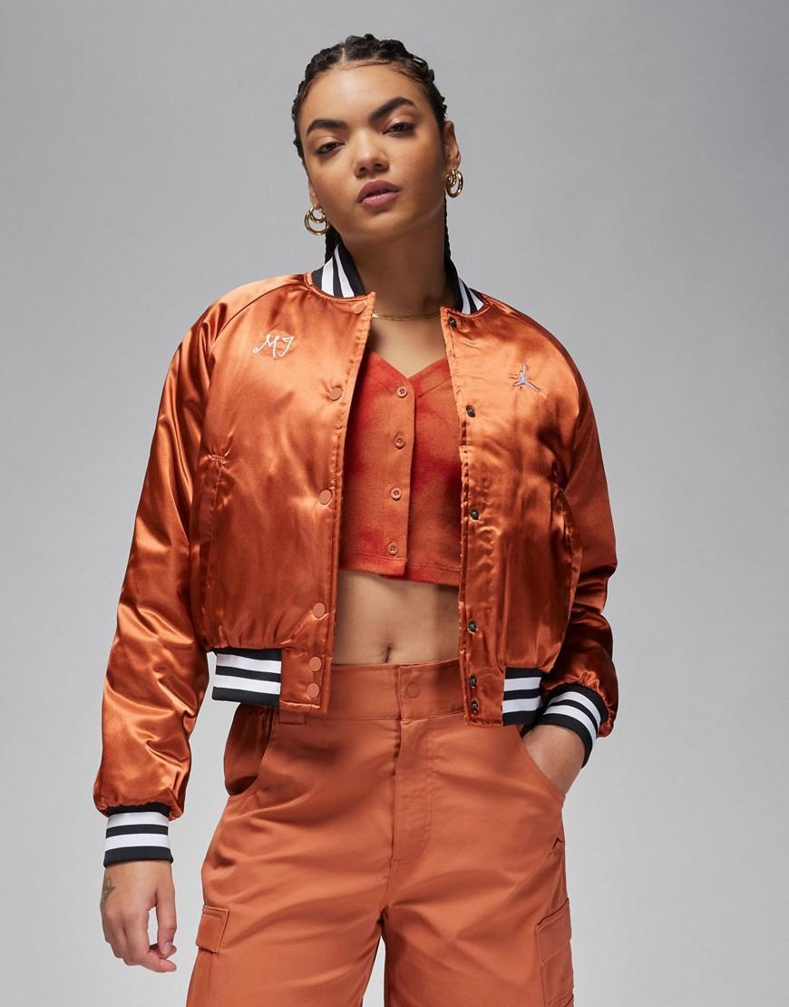 Jordan Varsity bomber jacket in peach Product Image