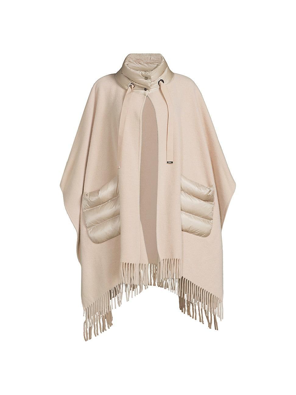 Womens Wool-Cashmere Open Poncho Product Image