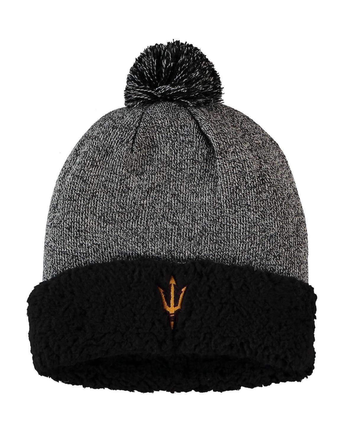 Womens Black Arizona State Sun Devils Snug Cuffed Knit Hat with Pom Product Image