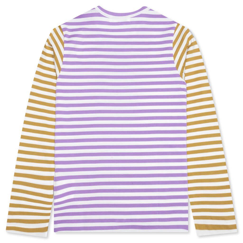 Women's Bi-Color Stripe T-Shirt - Purple/Olive Female Product Image