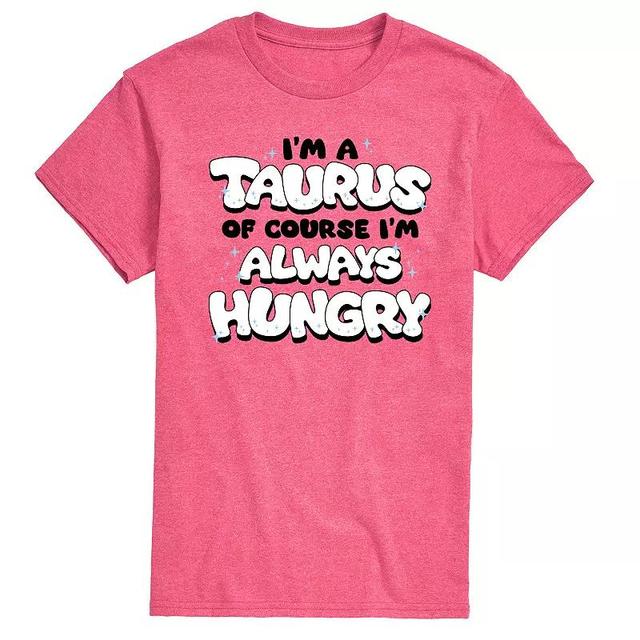 Mens Im A Taurus Always Hungry Graphic Tee Grey Gray Product Image