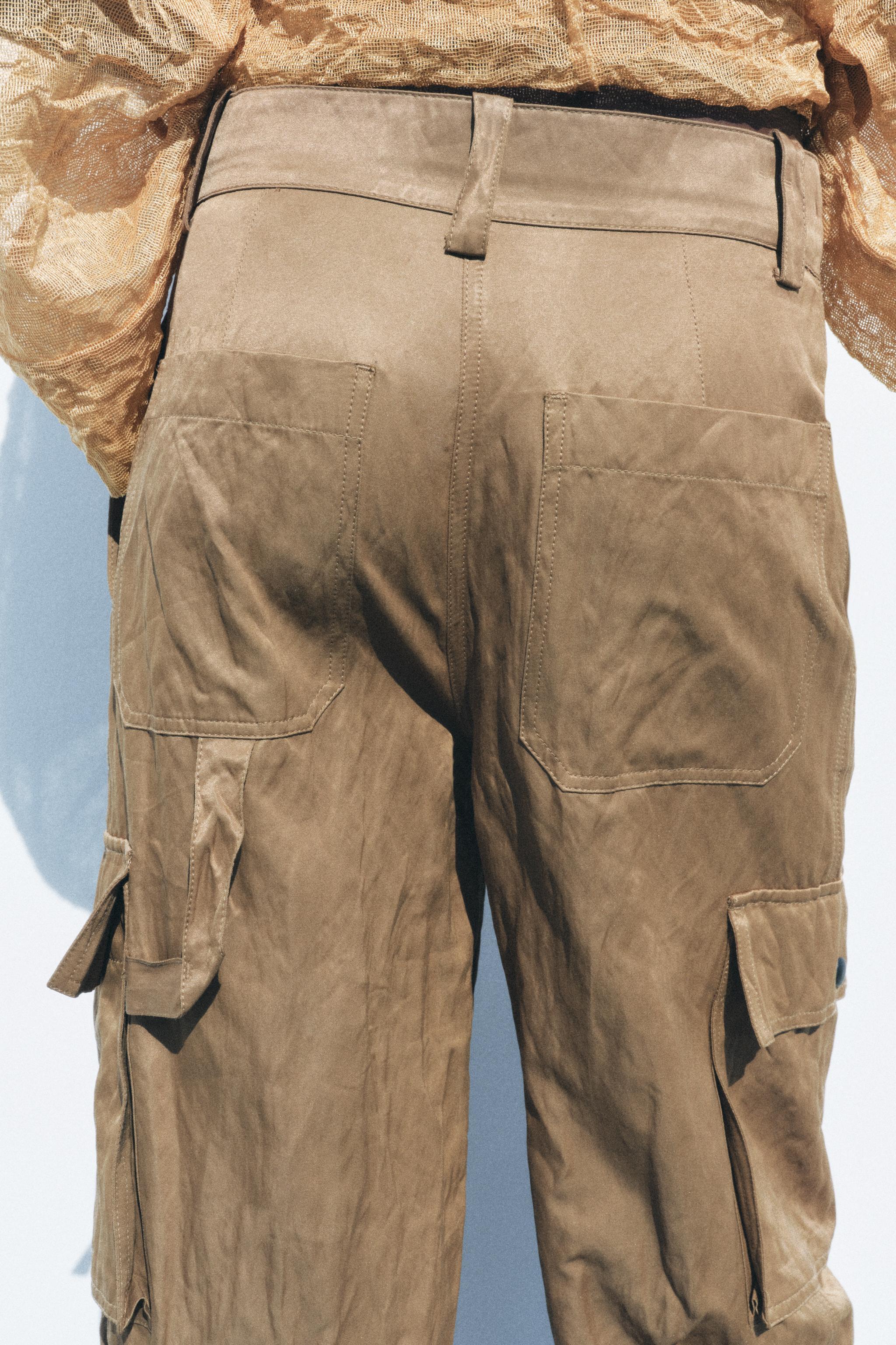 WRINKLED CARGO PANTS ZW COLLECTION Product Image