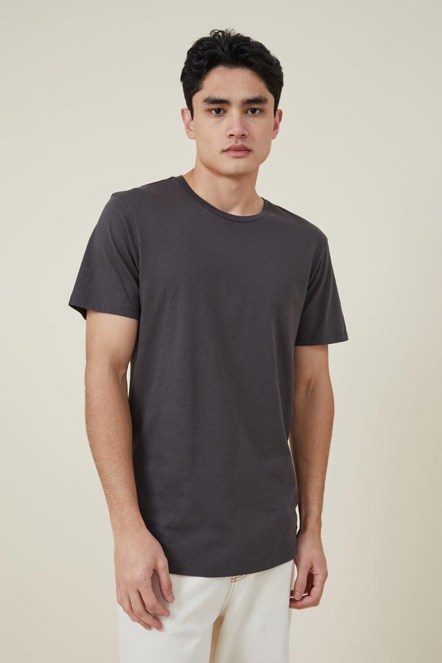 Cotton On Men - Organic Longline T-Shirt - Faded slate Product Image