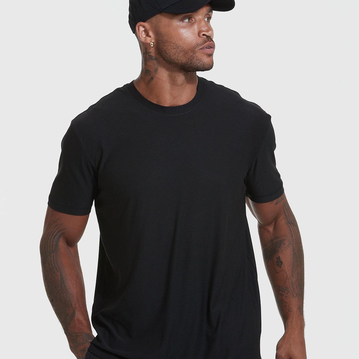 Black Active Short Sleeve Crew Neck Tee Product Image