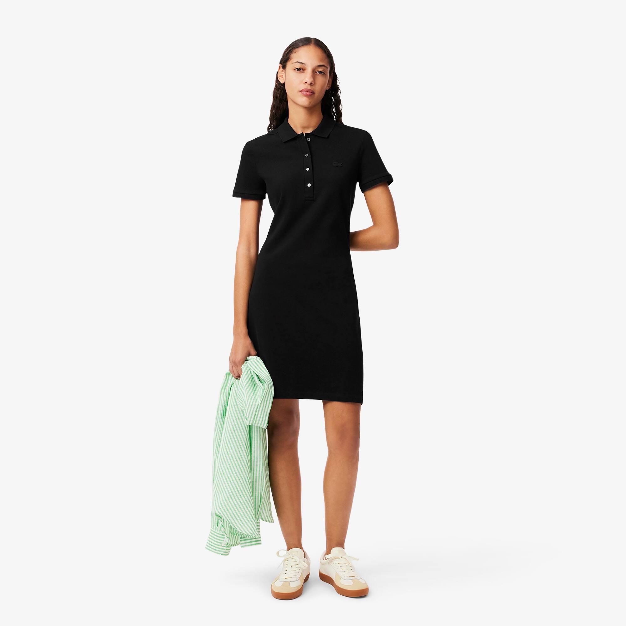 Women's Slim Fit Stretch Mini Piqué Polo Dress Product Image