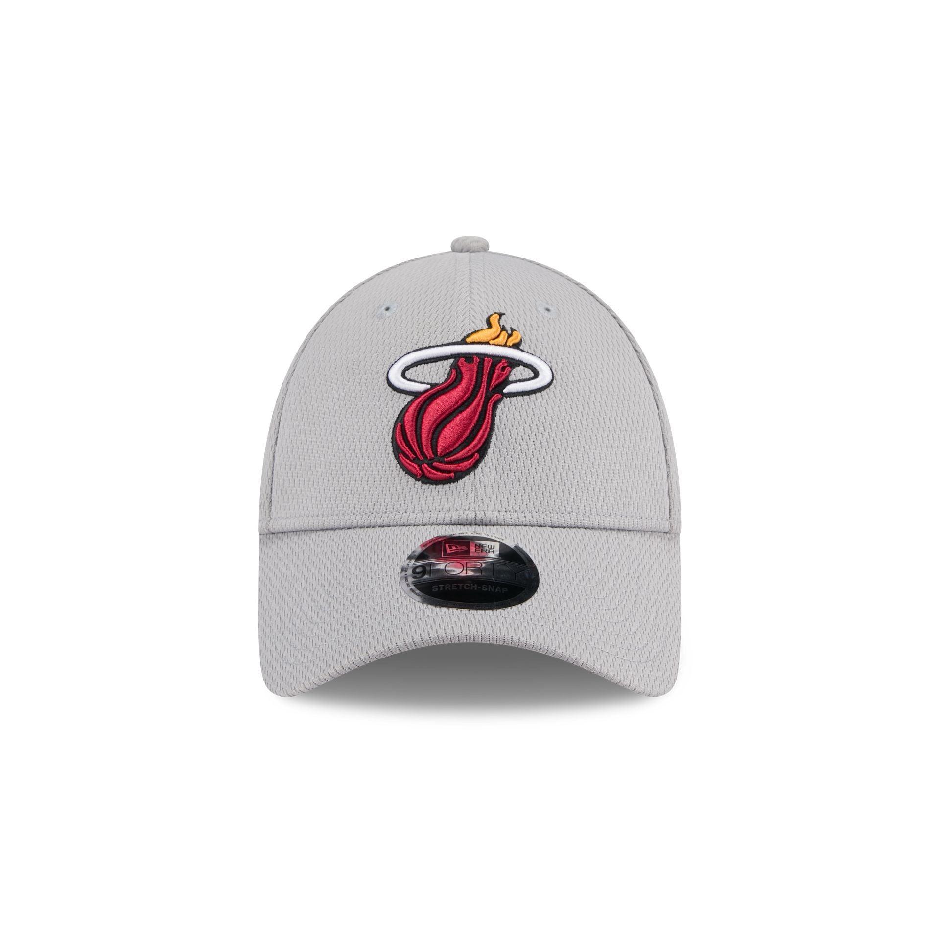 Miami Heat Gray 9FORTY Stretch-Snap Hat Male Product Image