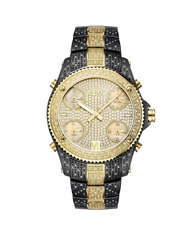 Jbw Mens Jet Setter Diamond (2 ct.t.w.) Black Ion-Plated Stainless Steel Watch Product Image