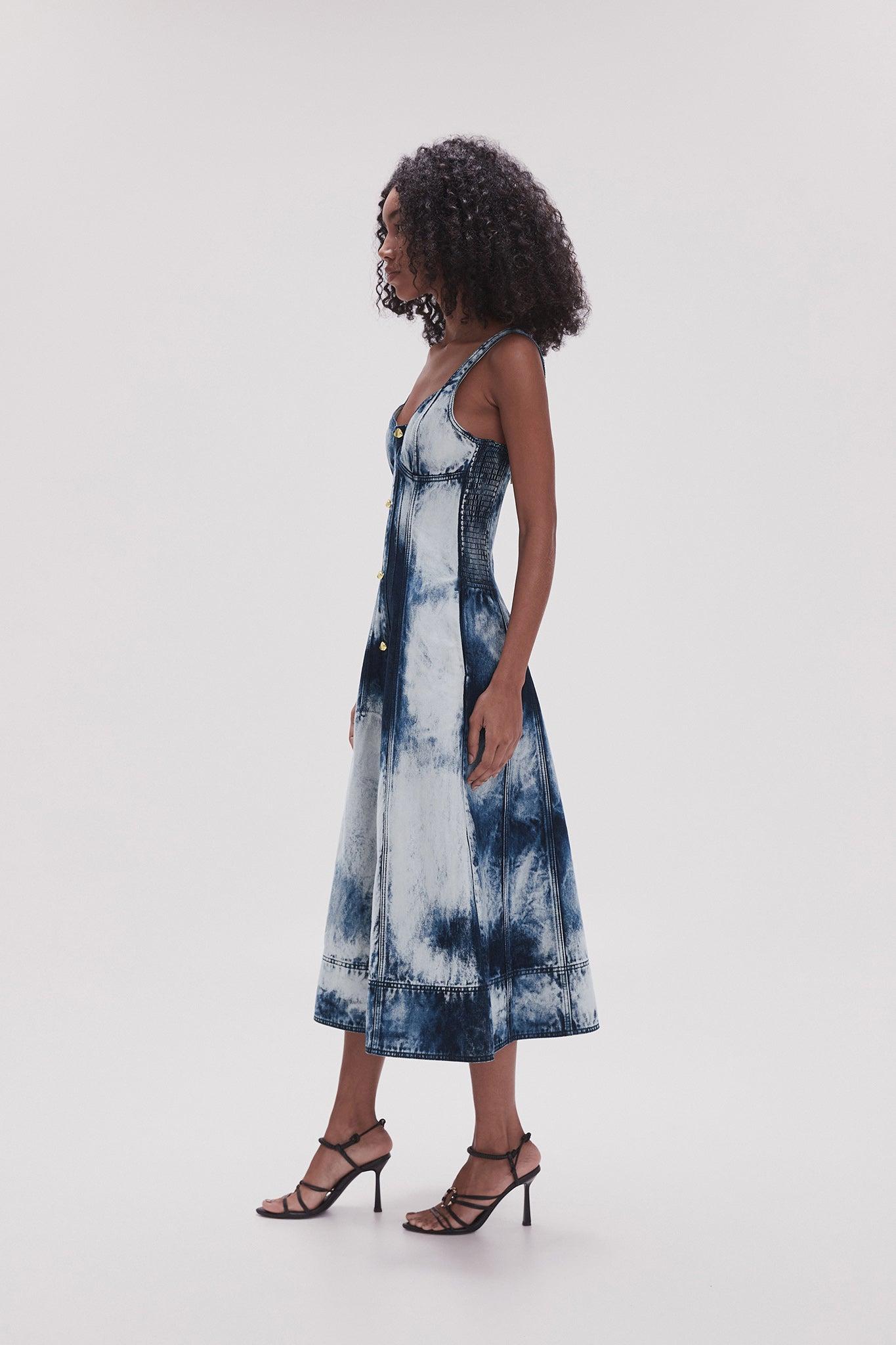 Enigma Denim Midi Dress Product Image