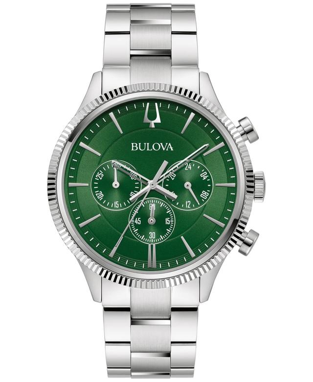 Bulova Mens Chronograph Stainless Steel Bracelet Watch 42mm Product Image