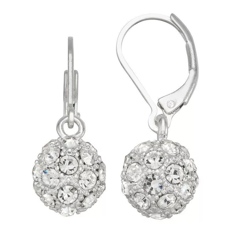 Napier Fireball Leverback Earrings, Womens, Clear Product Image