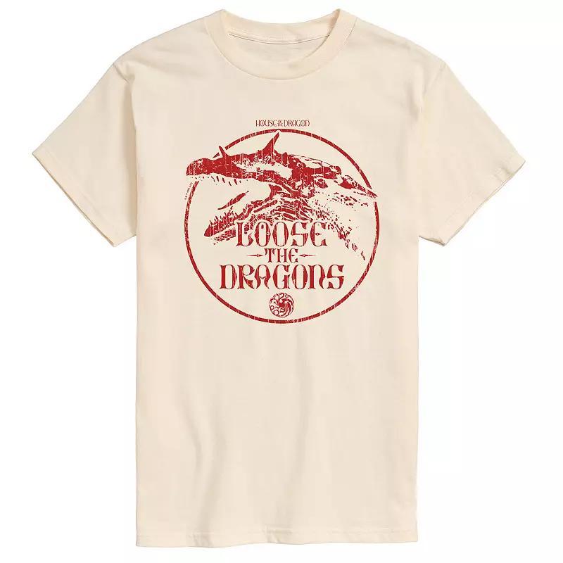 Mens House Of The Dragon Loose The Dragon Graphic Tee Ivory Product Image