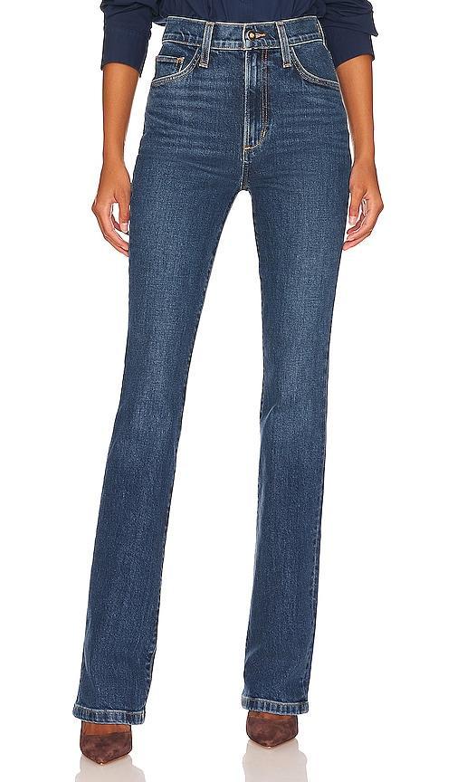 Favorite Daughter Valentina Super High Rise Boot Cut Jean in Blue. - size 30 (also in 29) Product Image