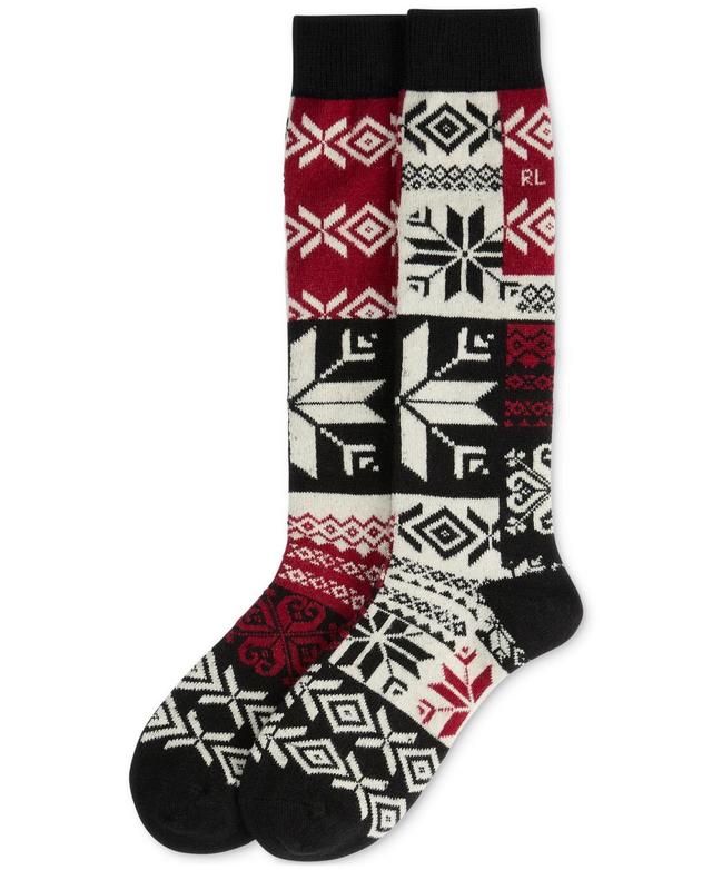 Polo Ralph Lauren Womens Holiday Nordic Snowflake Knee Socks Product Image