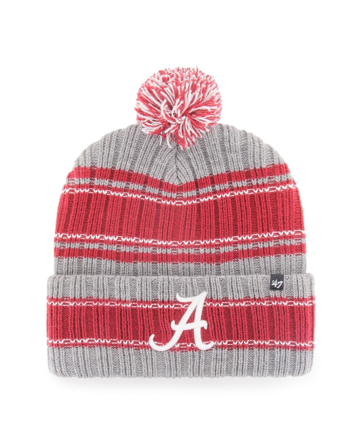 Mens 47 Brand Gray Alabama Crimson Tide Rexford Cuffed Knit Hat with Pom Product Image