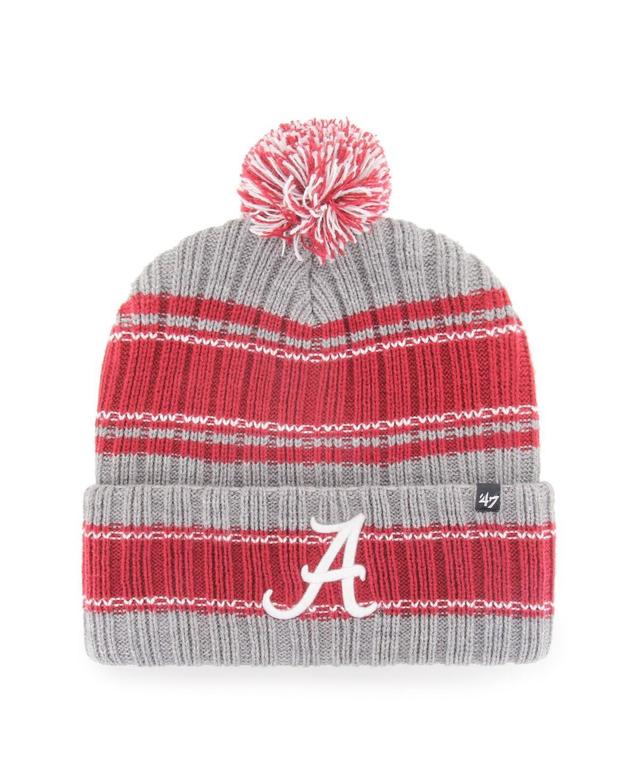 Mens 47 Brand Gray Alabama Crimson Tide Rexford Cuffed Knit Hat with Pom Product Image