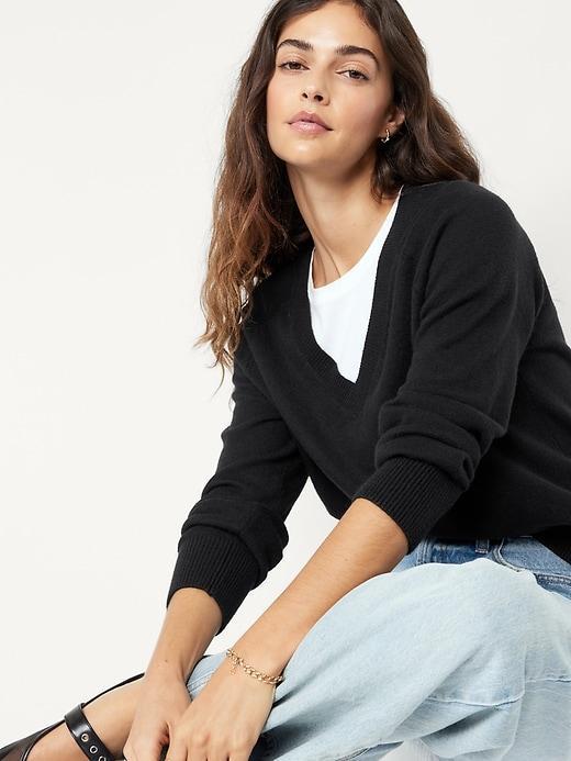 SoSoft Loose V-Neck Sweater Product Image