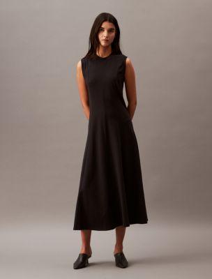 Cotton Jersey A-Line Midi Dress Product Image