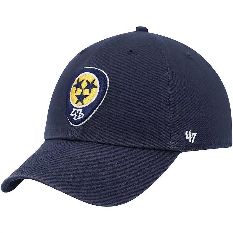 Mens 47 Navy Nashville Predators Logo Clean Up Adjustable Hat, Pdt Blue Product Image