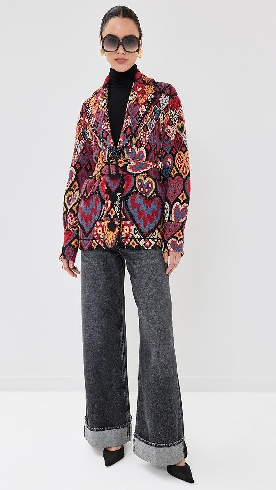 FARM Rio Hearts Ikat Knit Blazer | Shopbop Product Image