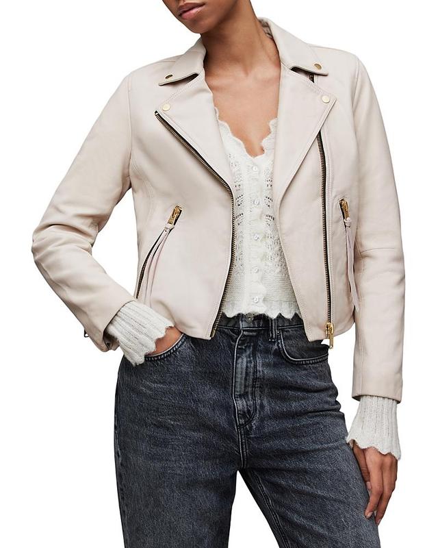 AllSaints Dalby Leather Moto Jacket Product Image