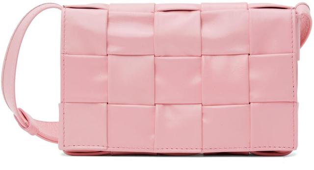 BOTTEGA VENETA Pink Small Cassette Bag In 5834 Ribbonsilver Product Image