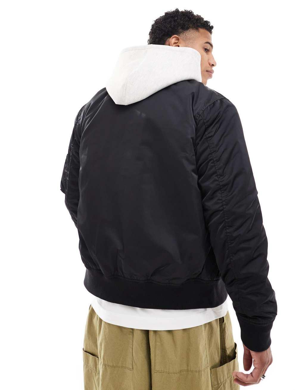 Jack & Jones bomber jacket with pockets in khaki  Product Image