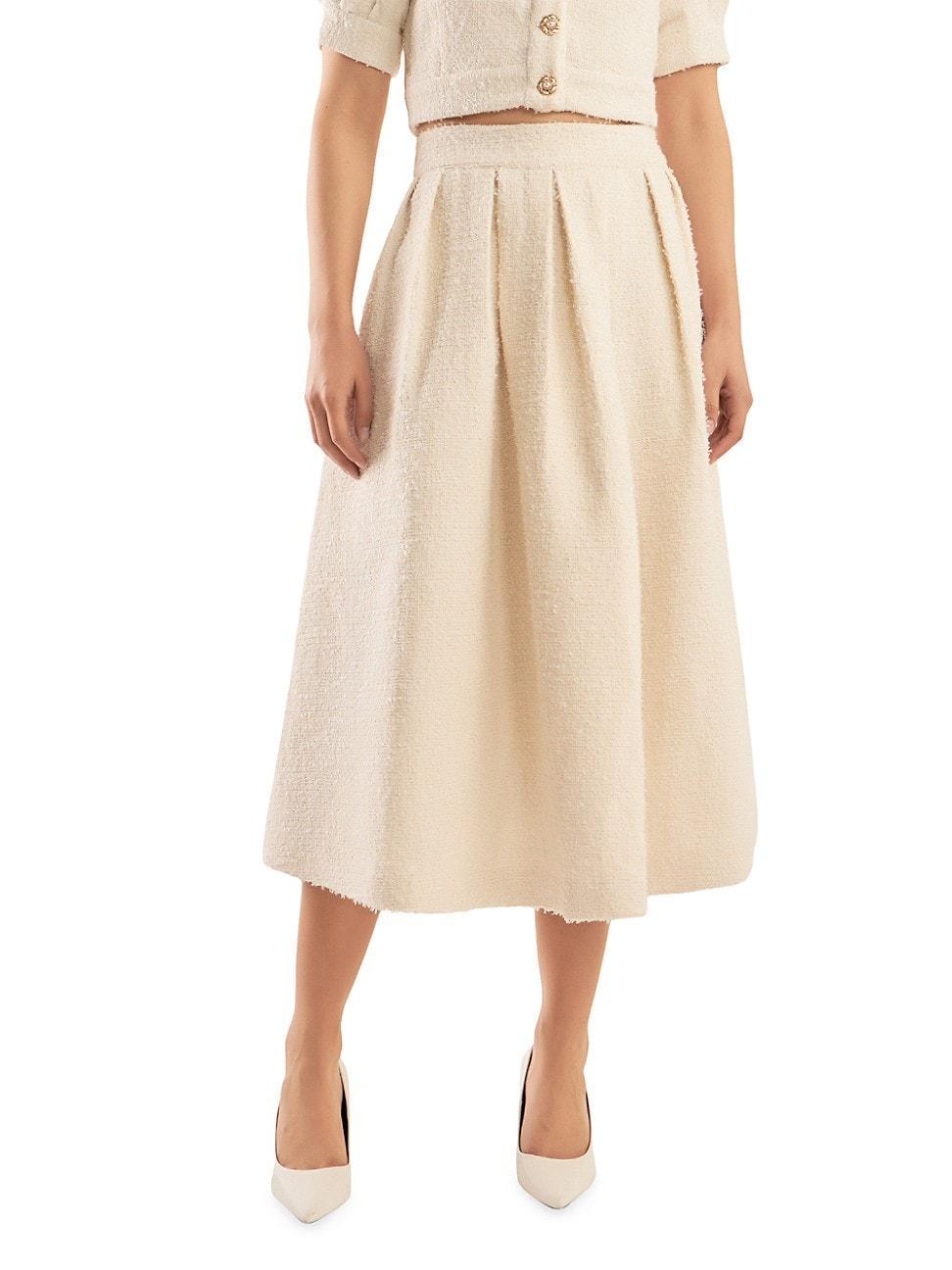 Womens Tweed Midi Skirt Product Image