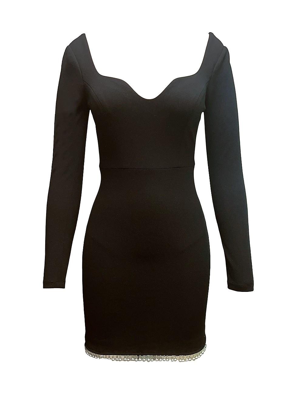 Womens Ronin Pearl-Trim Mini Dress Product Image