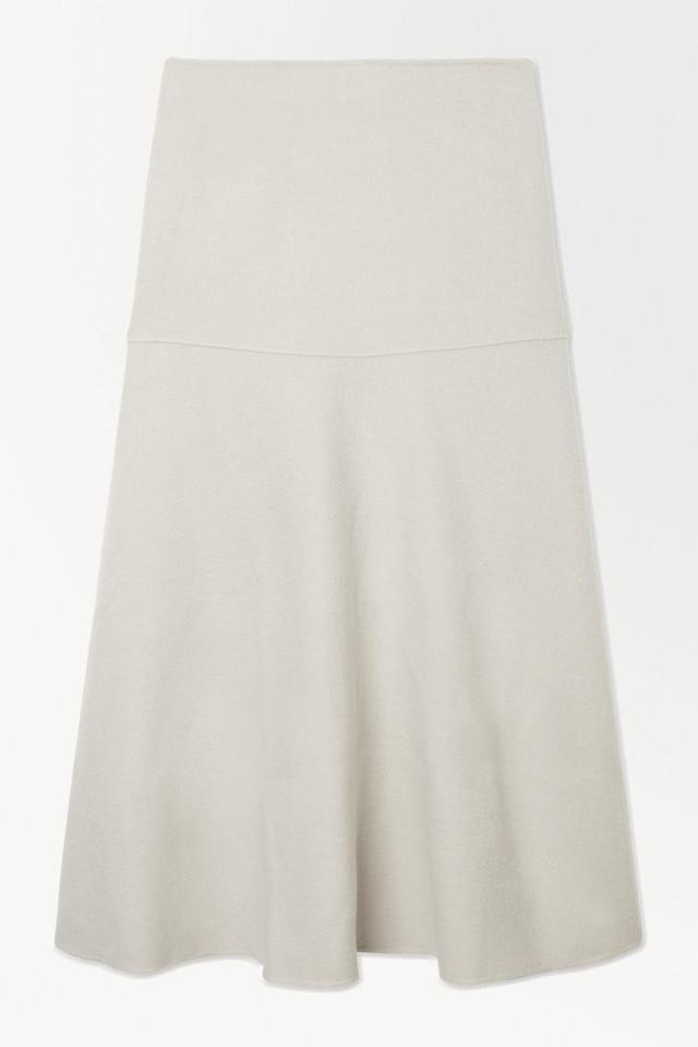 THE WOOL-BLEND MIDI SKIRT Product Image