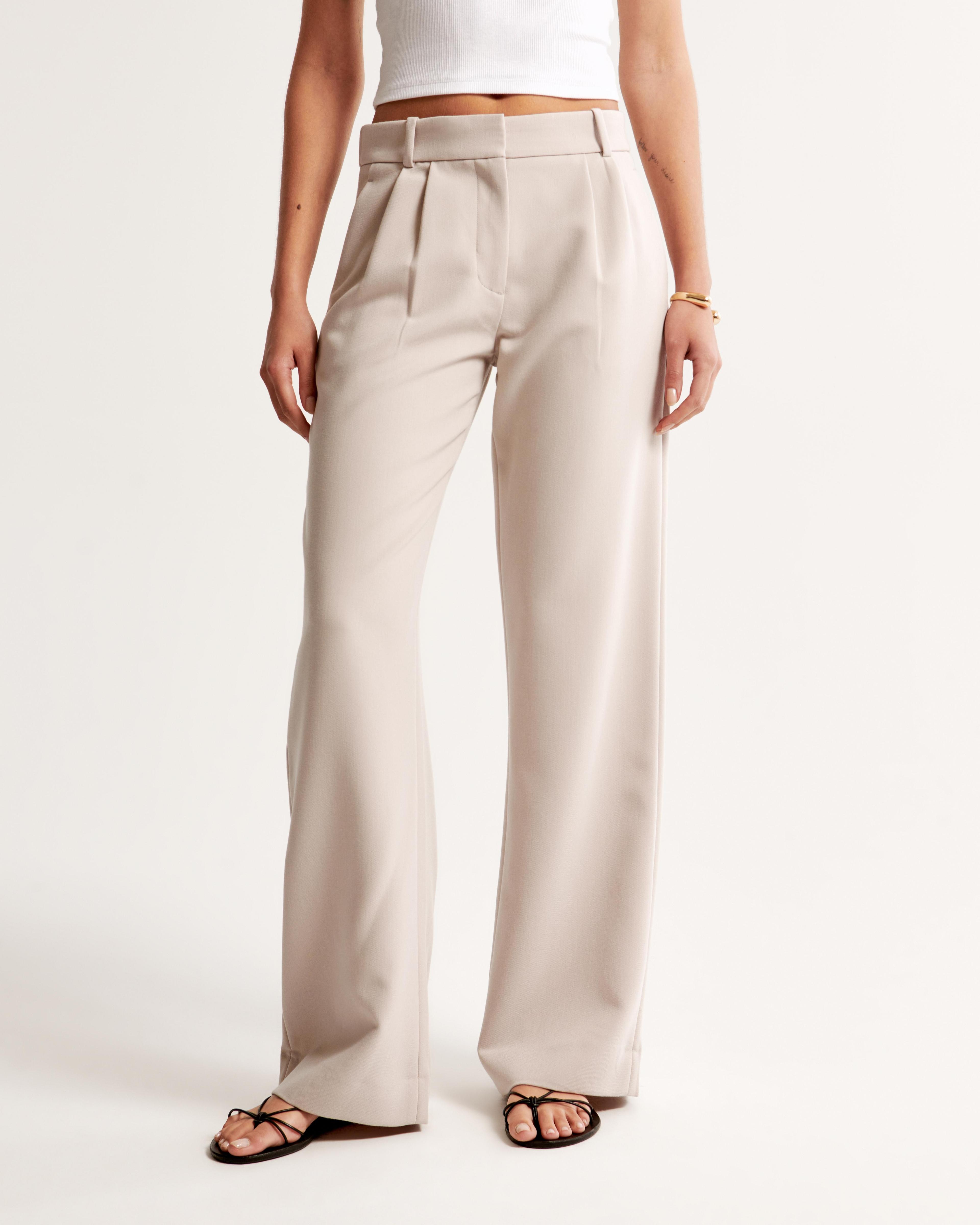 A&F Sloane Low Rise Tailored Wide Leg Pant Product Image