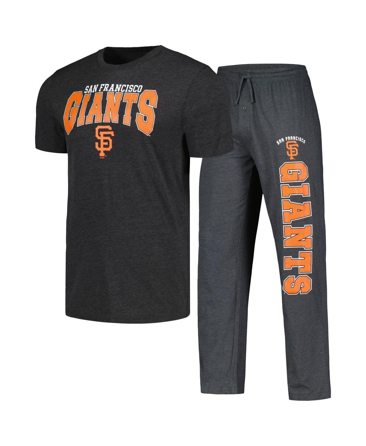 Mens Concepts Sport Charcoal/Black San Francisco Giants Meter T-Shirt & Pants Sleep Set Product Image