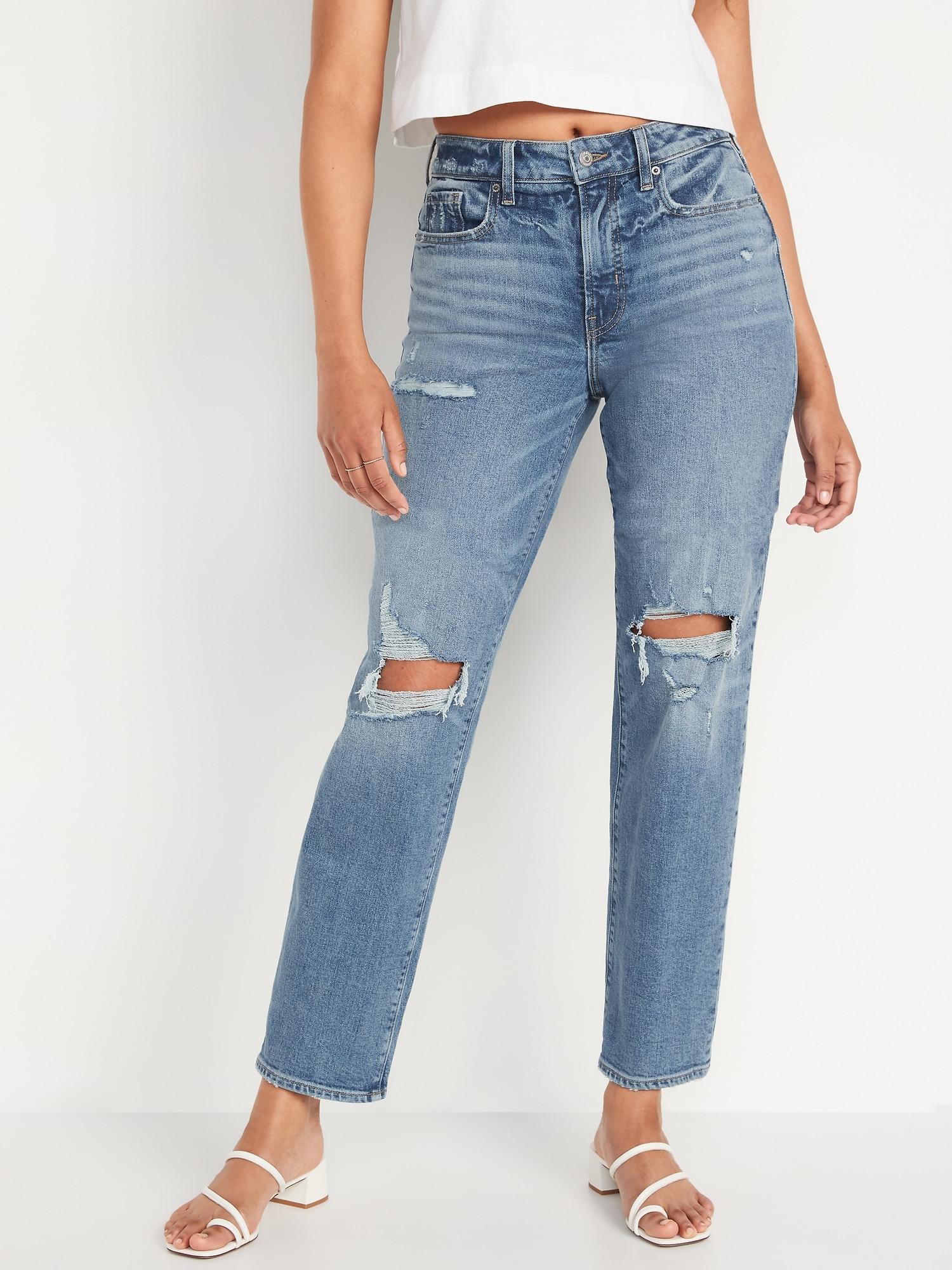 High-Waisted OG Loose Ripped Jeans for Women Product Image