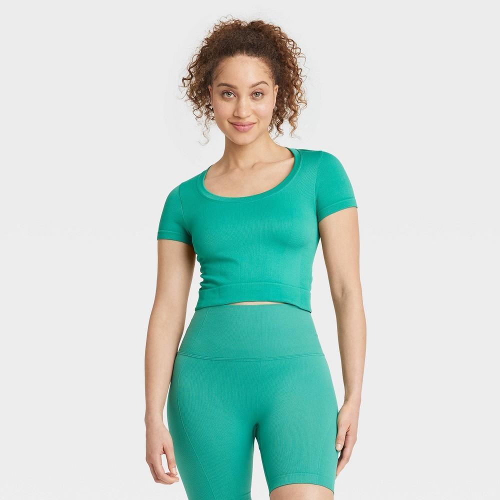 Womens Seamless Cropped Short Sleeve Top - All In Motion XXL Product Image