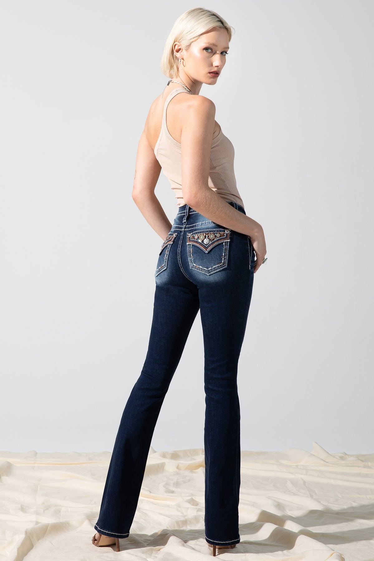 Aztec Accent Bootcut Jeans Product Image