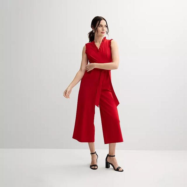 Womens Andrew Marc Ruffle Jumpsuit Product Image