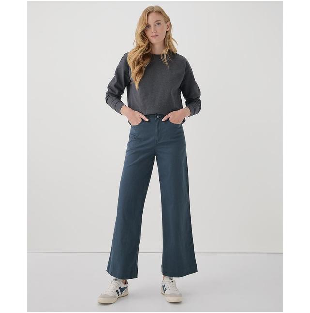 Womens Stretch Twill Denim Wide Leg Pant 3XL Product Image