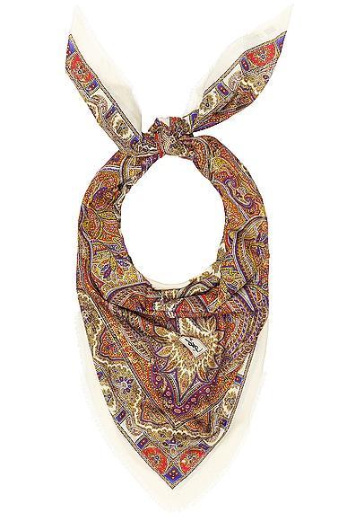 Saint Laurent Vintage Paisley Scarf in Rust Product Image