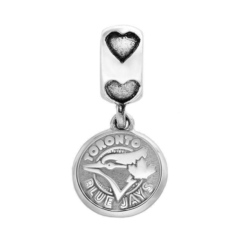 LogoArt Toronto Blue Jays Sterling Silver Team Logo Charm, Womens, Grey Product Image