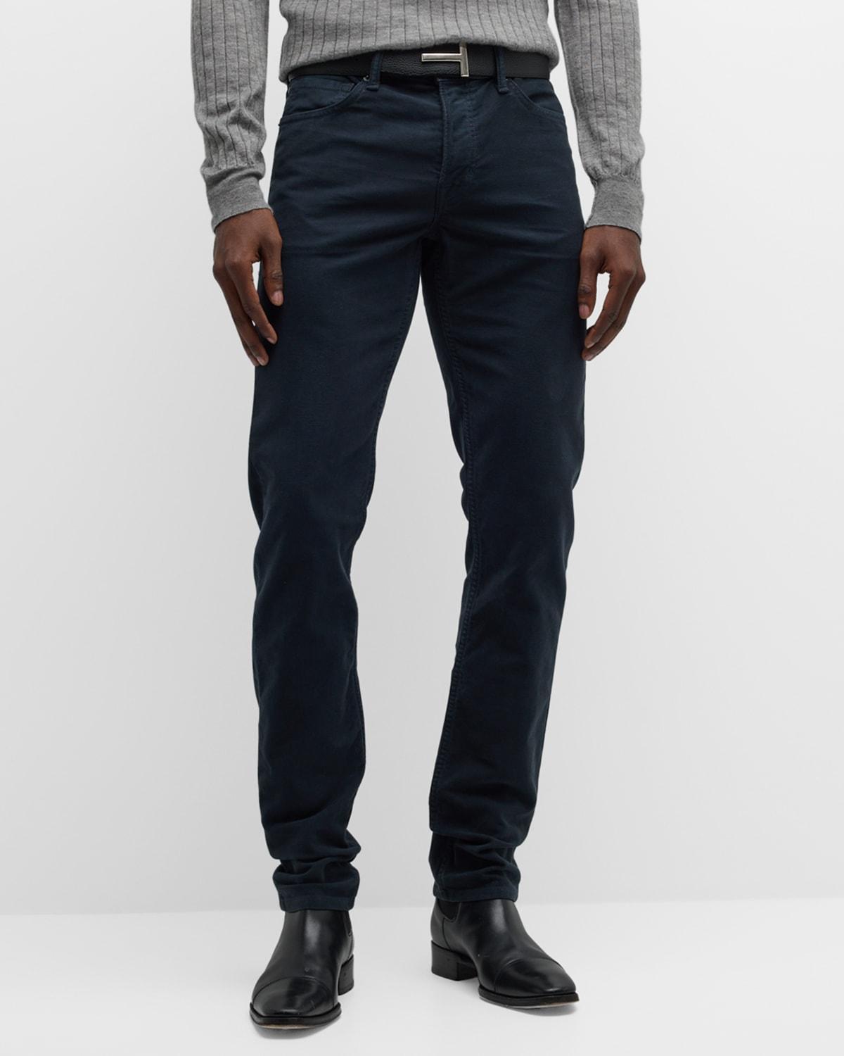 TOM FORD Slim Fit Moleskin Five-Pocket Pants Product Image