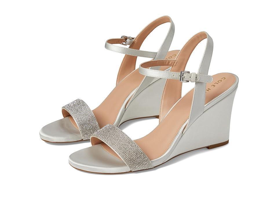 Cole Haan Josie Wedge Sandals (All Over Crystal/Gray Satin) Women's Sandals Product Image