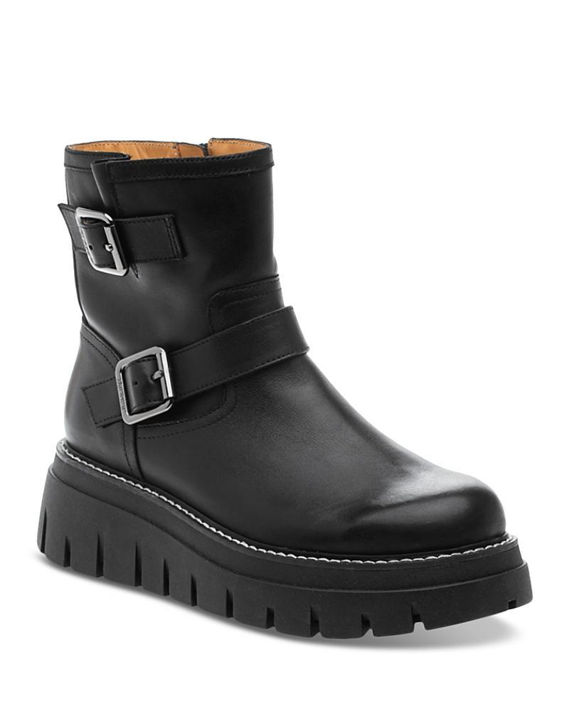 J/Slides Womens Texas Buckled Platform Boots Product Image