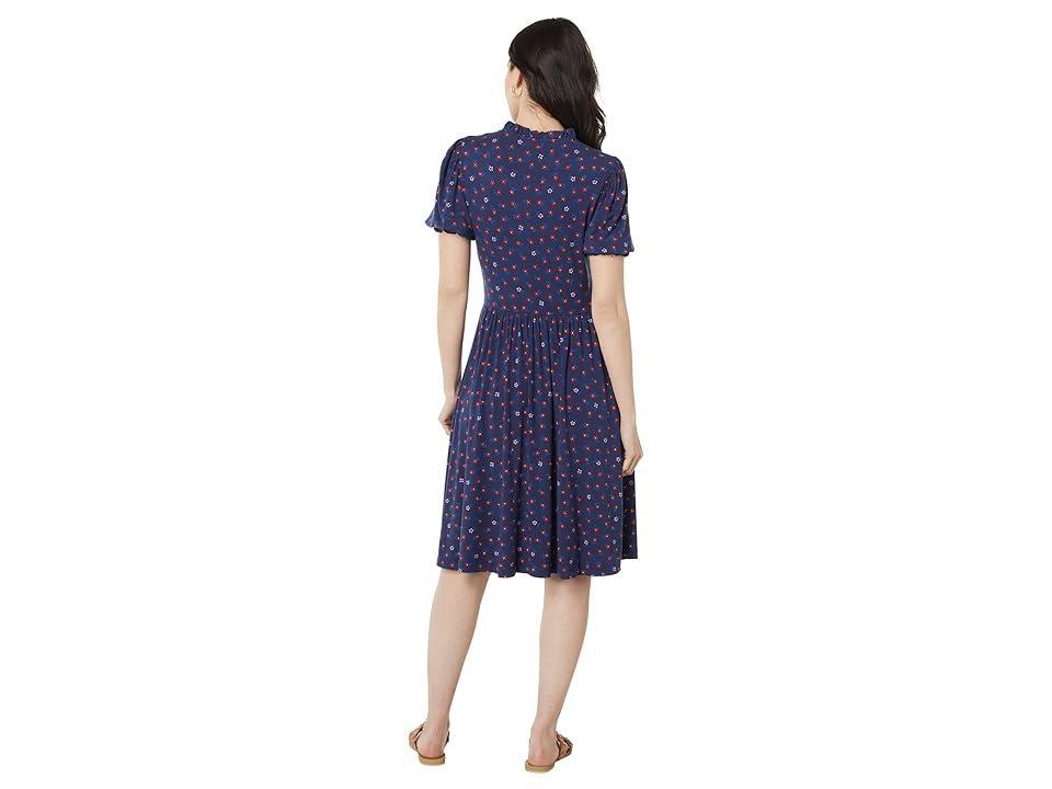 Draper James High Neck Knit Dress (Nassau Navy ) Women's Dress Product Image