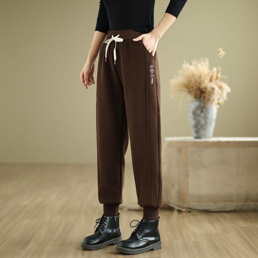 Drawstring Waist Plain Harem Pants Product Image