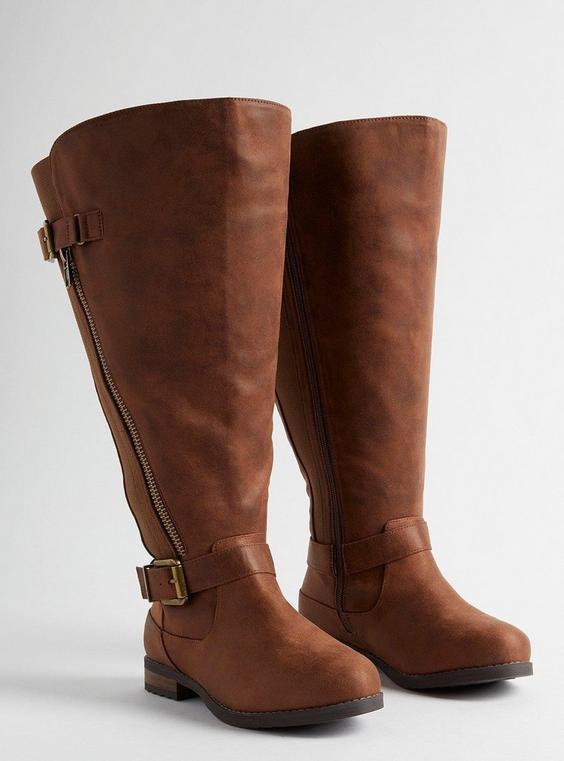 Wide Width Side Buckle Knee Boot (WW) Product Image