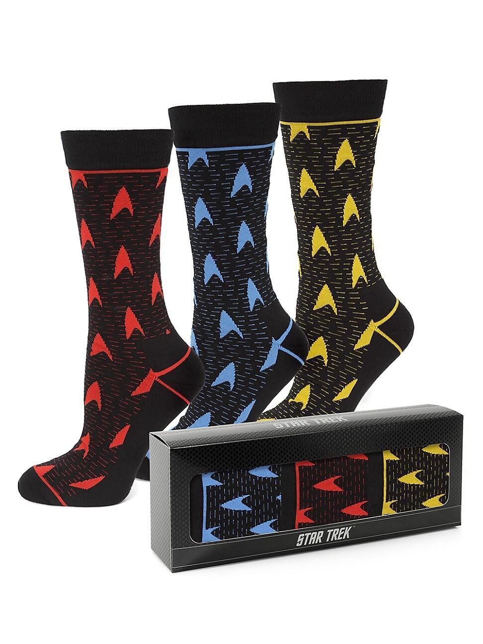 Star Trek 3 Pair Sock Gift Set, Black Product Image