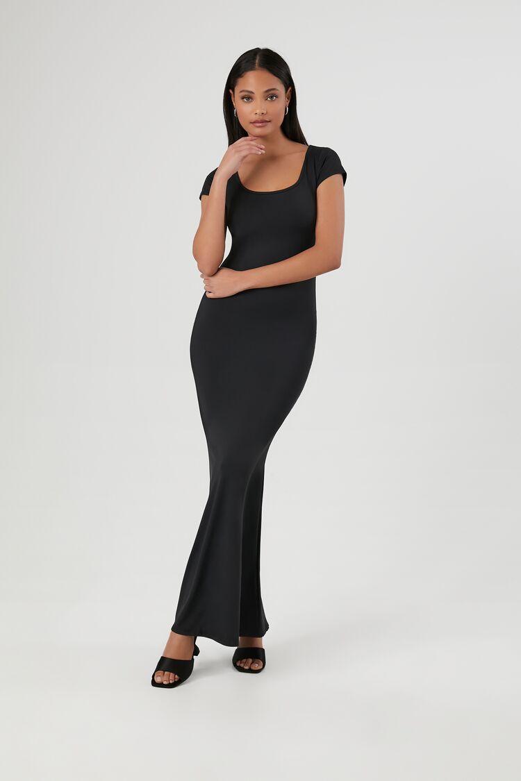 Contour Sculpt Short-Sleeve Maxi Dress | Forever 21 Product Image