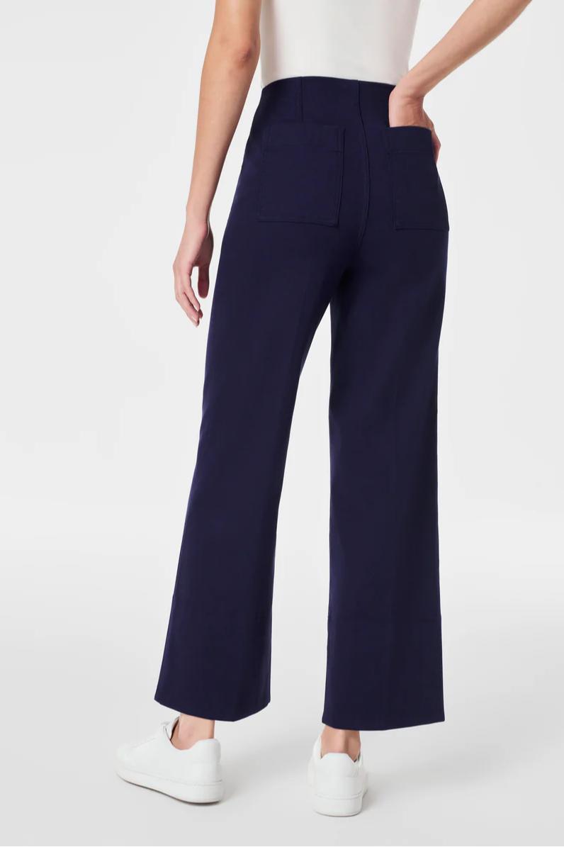 Stretch Twill Cropped Wide Leg Pant Product Image