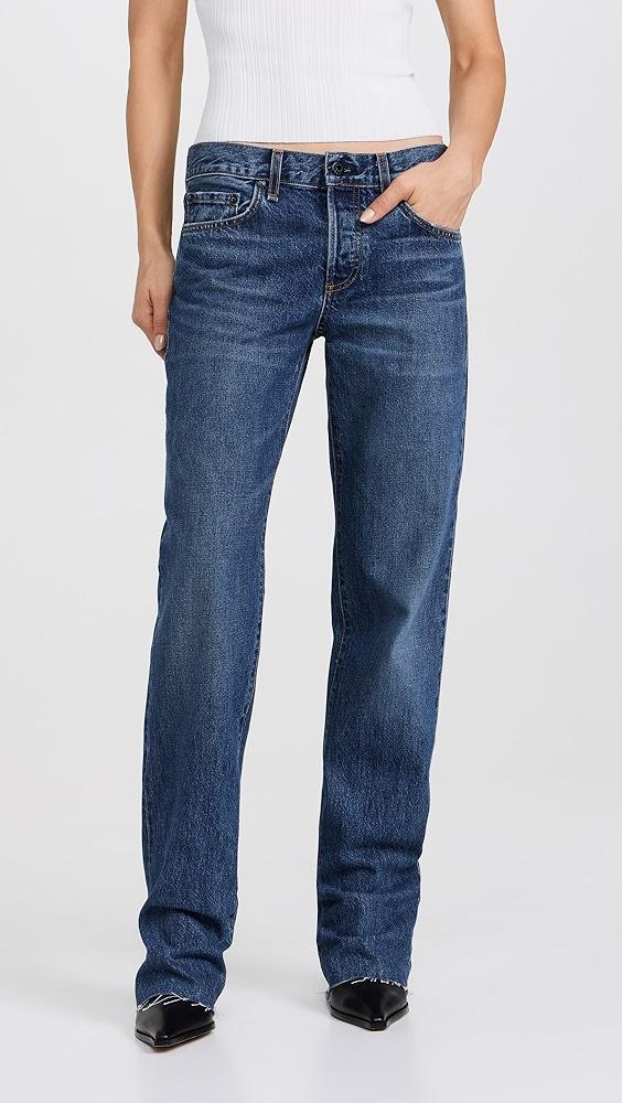 ASKK NY Long Low Rise Straight Jeans | Shopbop Product Image